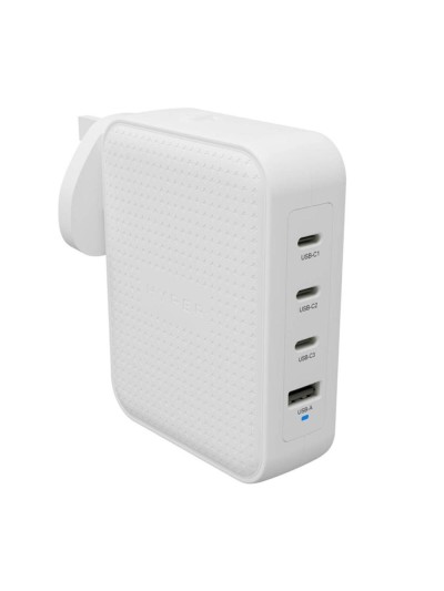 Cargador pared hyper hyperjuice 145w 1x usb tipo a 3x usb tipo c