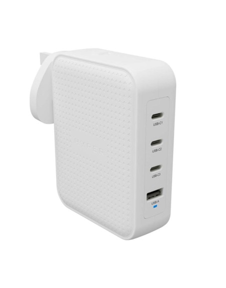 Cargador pared hyper hyperjuice 145w 1x usb tipo a 3x usb tipo c