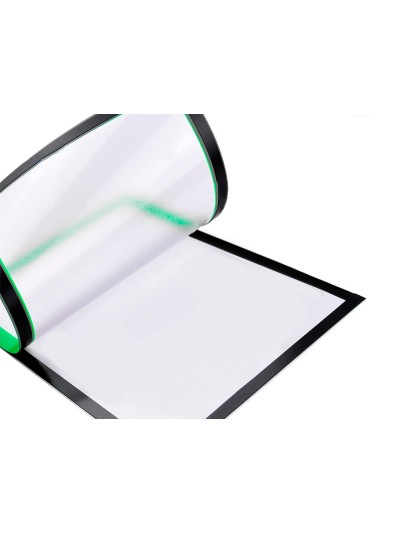 Marco porta anuncios liderpapel magnetico din a4 dorso adhesivo removible color verde