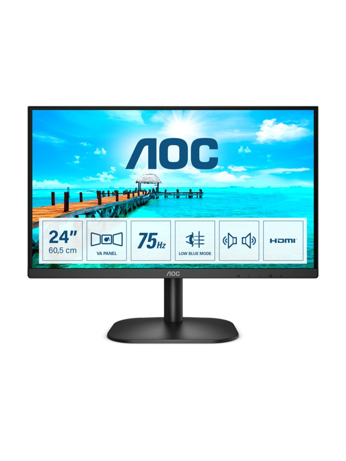 Monitor led 23.8 pulgadas aoc 24b2xdam - vga - hdmi - dvi - 1920x1080 - 75hz - 4ms - vesa 100x100 Monitor led 23.8 pulgadas aoc 24b2xdam - vga - hdmi - dvi - 1920x1080 - 75hz - 4ms - vesa 100x100