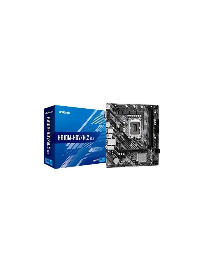 Placa base asrock 1700 h610m - hdv m.2 r2.0 m - atx 2xddr4 4xsata6 2xusb 3.2 4xusb 2.0 Placa base asrock 1700 h610m - hdv m.2 r2.0 m - atx 2xddr4 4xsata6 2xusb 3.2 4xusb 2.0