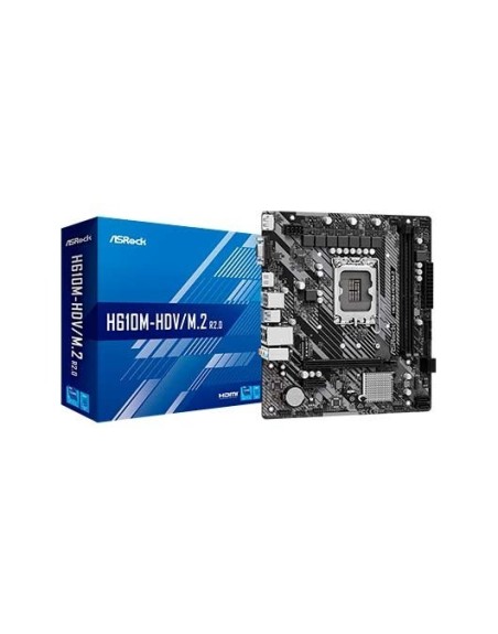 Placa base asrock 1700 h610m - hdv m.2 r2.0 m - atx 2xddr4 4xsata6 2xusb 3.2 4xusb 2.0