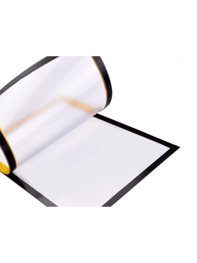 Marco porta anuncios liderpapel magnetico din a4 dorso adhesivo removible color amarillo