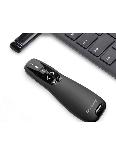 Puntero laser q-connect para presentaciones 5 botones alcance 20 mt receptor usb