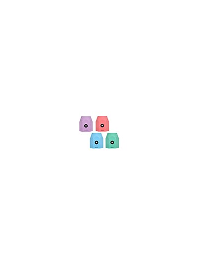 Cubilete portalapices antartik celeste coral lavanda y menta pastel silicona hexagonal 95x85x75 mm