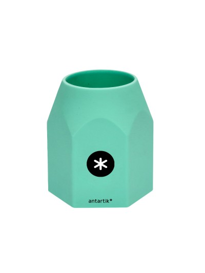 Cubilete portalapices antartik celeste coral lavanda y menta pastel silicona hexagonal 95x85x75 mm