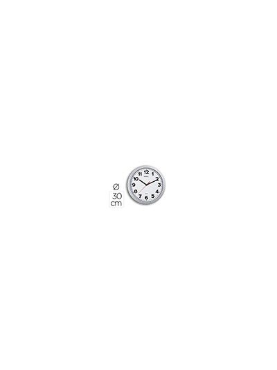Reloj maul step de pared redondo 30 cm diametro electrico color plata