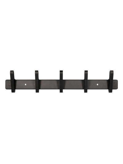Perchero liderpapel pared metalico 5 colgadores color negro 430x88x55 mm
