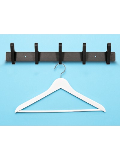 Perchero liderpapel pared metalico 5 colgadores color negro 430x88x55 mm