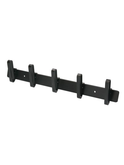 Perchero liderpapel pared metalico 5 colgadores color negro 430x88x55 mm