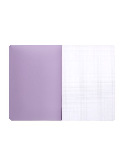 Libreta liderpapel 360 tapa de plastico a4 48 hojas 90g/m2 cuadro 5 mm con doble margen colores pastel