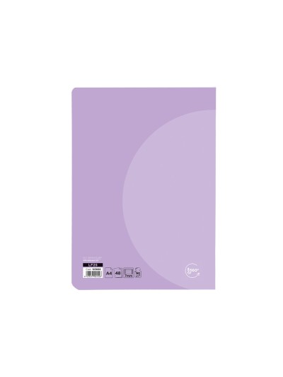 Libreta liderpapel 360 tapa de plastico a4 48 hojas 90g/m2 horizontal con doble margen colores pastel