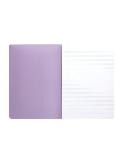 Libreta liderpapel 360 tapa de plastico a4 48 hojas 90g/m2 horizontal con doble margen colores pastel