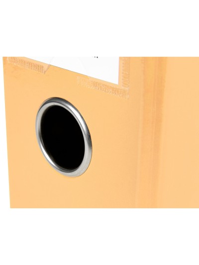 Archivador de palanca liderpapel a4 color system forrado sin rado lomo 80 mm melocoton compresor metalico