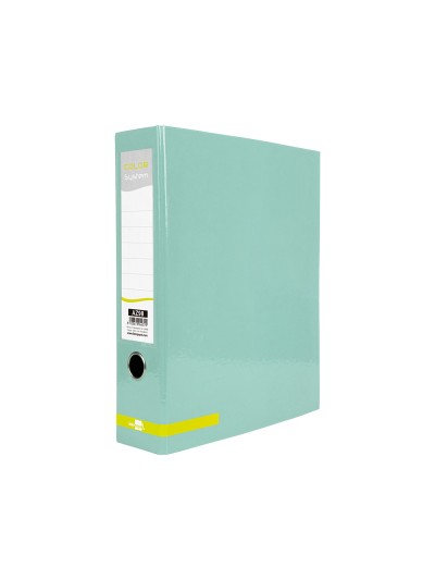 Archivador de palanca liderpapel a4 color system forrado sin rado lomo 80 mm menta compresor metalico