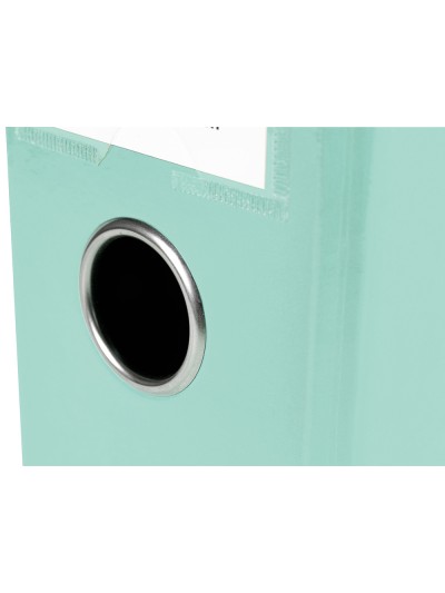 Archivador de palanca liderpapel a4 color system forrado sin rado lomo 80 mm menta compresor metalico