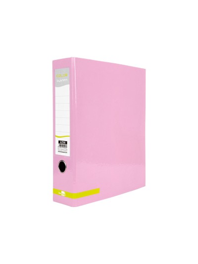 Archivador de palanca liderpapel a4 color system forrado sin rado lomo 80 mm rosa compresor metalico