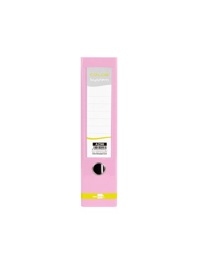 Archivador de palanca liderpapel a4 color system forrado sin rado lomo 80 mm rosa compresor metalico
