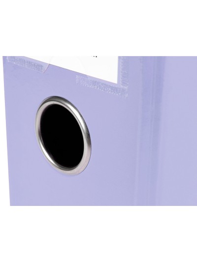 Archivador de palanca liderpapel a4 color system forrado sin rado lomo 80 mm lavanda compresor metalico