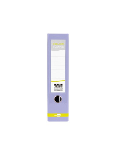 Archivador de palanca liderpapel a4 color system forrado sin rado lomo 80 mm lavanda compresor metalico