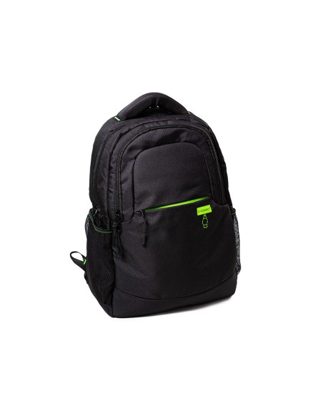 Mochila para portatil q-connect 15,6/' negra con asa 2 bolsillos exteriores 320x430x140 mm