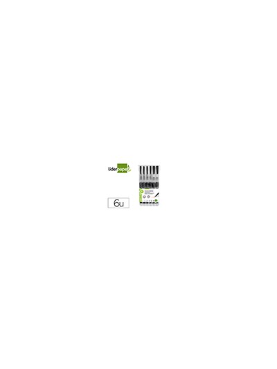 Pincel liderpapel recargable para productos acuarelables set de 6 unidades grosor puntas surtidas