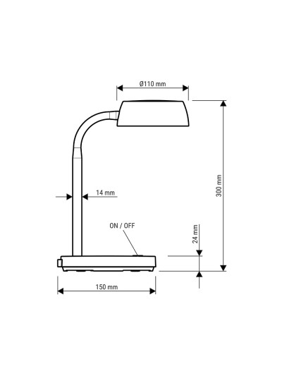 Lampara de escritorio maul led abby color blanco 155x320x155 mm
