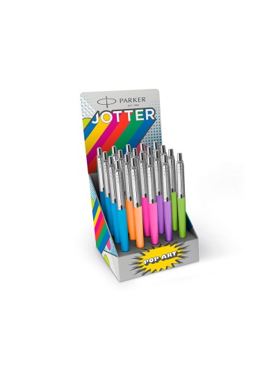 Boligrafo parker jotter originals pop art edicion especial expositor de 20 unidades colores surtidos