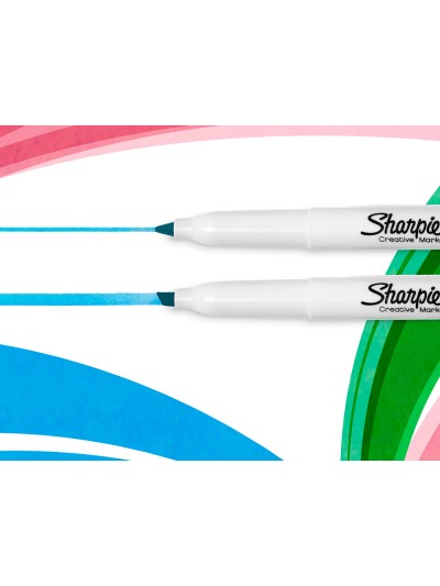 Rotulador sharpie permanente s-note punta biselada trazo 1,2 /3,87 mm blister 20 unidades colores surtidos