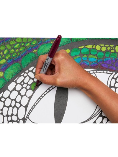 Rotulador sharpie permanente fino blister 24 unidades colores surtidos