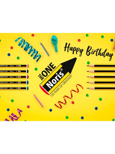 Expositor sobremesa staedtler noris 120 diseño feliz aniversario 152 unidades surtidas 383x382x250 mm