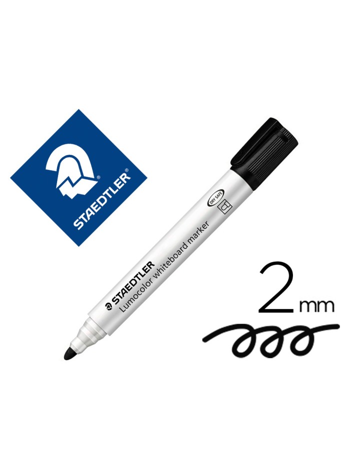 Rotulador staedtler lumocolor 351 para pizarra blanca punta redonda 2 mm recargable color negro Rotulador staedtler lumocolor 351 para pizarra blanca punta redonda 2 mm recargable color negro