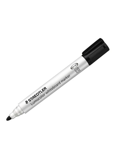 Rotulador staedtler lumocolor 351 para pizarra blanca punta redonda 2 mm recargable color negro