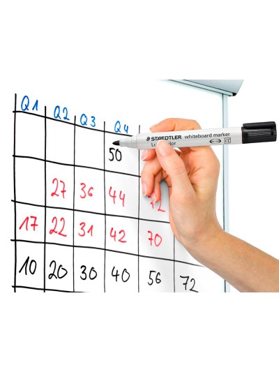 Rotulador staedtler lumocolor 351 para pizarra blanca punta redonda 2 mm recargable color negro
