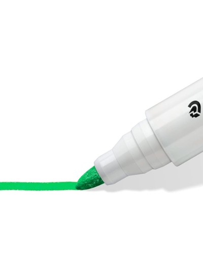 Rotulador staedtler lumocolor 351 para pizarra blanca punta redonda 2 mm recargable color verde claro