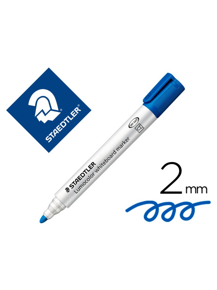 Rotulador staedtler lumocolor 351 para pizarra blanca punta redonda 2 mm recargable color azul Rotulador staedtler lumocolor 351 para pizarra blanca punta redonda 2 mm recargable color azul