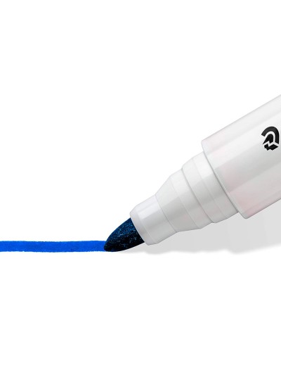 Rotulador staedtler lumocolor 351 para pizarra blanca punta redonda 2 mm recargable color azul