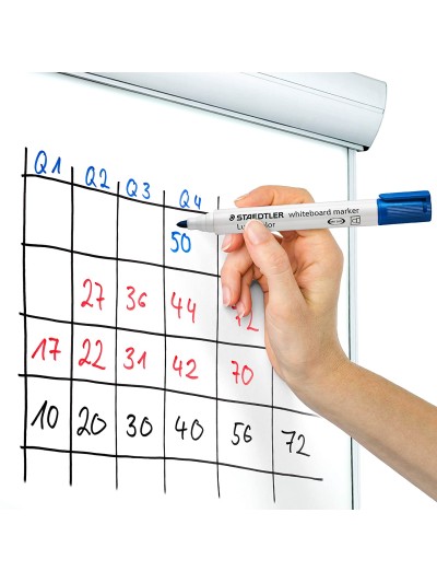 Rotulador staedtler lumocolor 351 para pizarra blanca punta redonda 2 mm recargable color azul