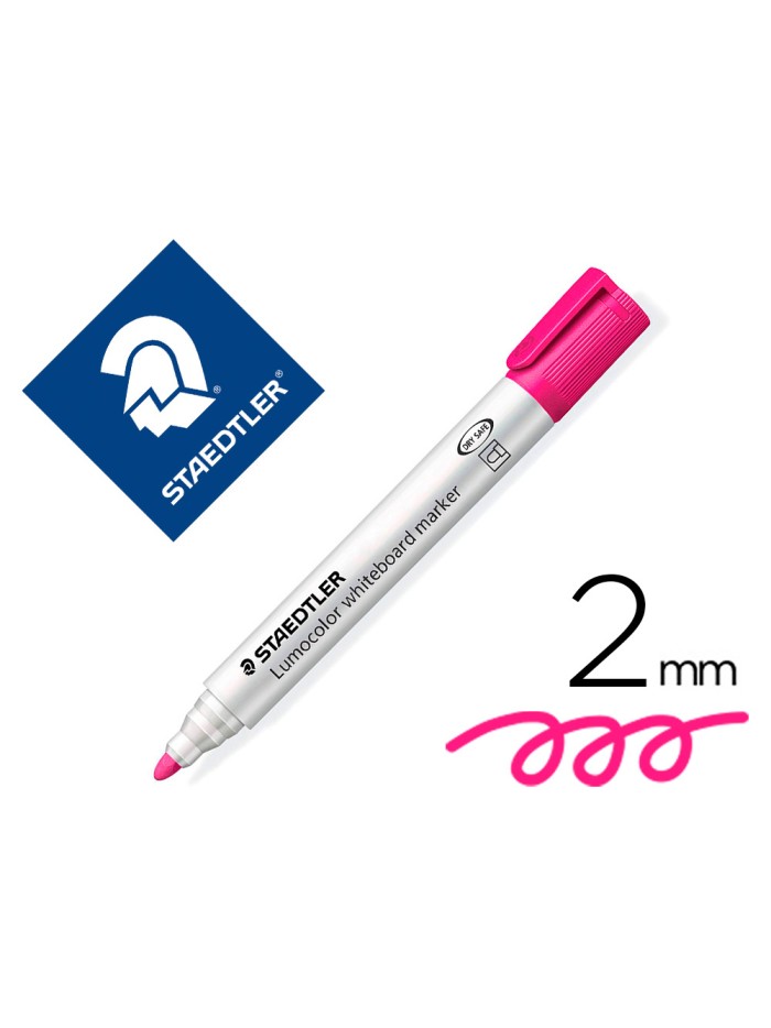 Rotulador staedtler lumocolor 351 para pizarra blanca punta redonda 2 mm recargable color rosa Rotulador staedtler lumocolor 351 para pizarra blanca punta redonda 2 mm recargable color rosa