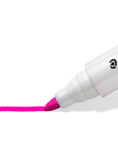 Rotulador staedtler lumocolor 351 para pizarra blanca punta redonda 2 mm recargable color rosa