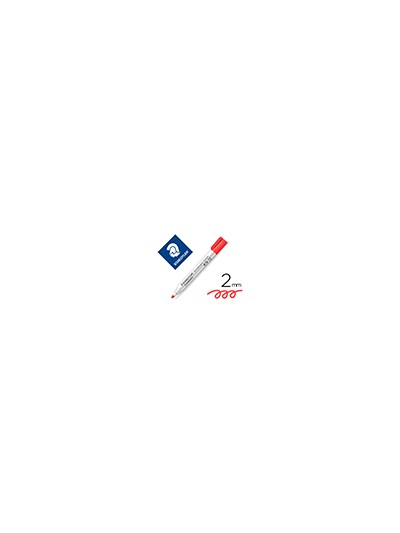 Rotulador staedtler lumocolor 351 para pizarra blanca punta redonda 2 mm recargable color rojo