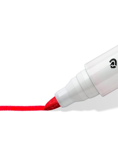 Rotulador staedtler lumocolor 351 para pizarra blanca punta redonda 2 mm recargable color rojo
