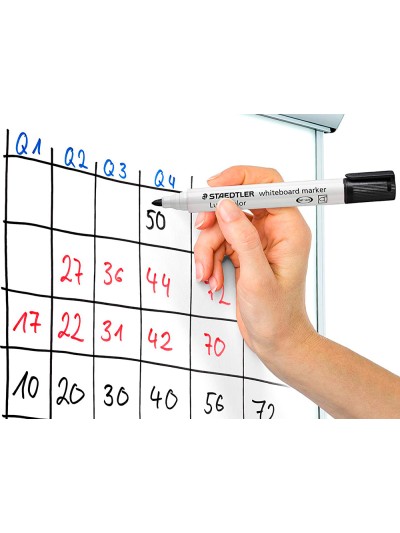 Rotulador staedtler lumocolor 351 para pizarra blanca punta redonda 2 mm recargable estuche 6 unidades colores