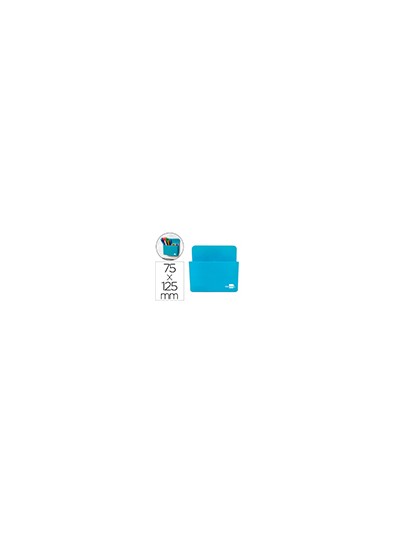 Cubilete portalapices liderpapel azul claro opaco plastico magnetico 125x75x40 mm
