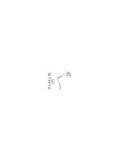Lampara de escritorio maul study con pinza color plata 170x440x350 mm