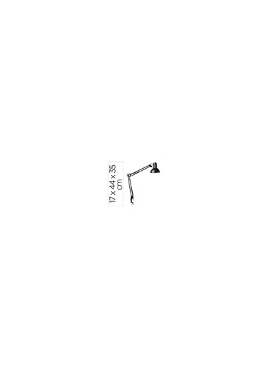 Lampara de escritorio maul study con pinza color negro 170x440x350 mm