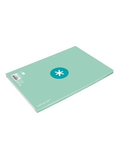 Recambio a4 antartik 80 hojas 90g/m2 cuadro 5 mm 4 taladros 1 banda marco color menta