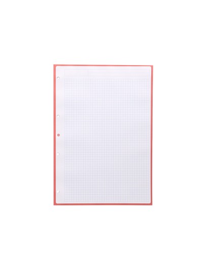 Recambio a4 antartik 80 hojas 90g/m2 cuadro 5 mm 4 taladros 1 banda marco color rosa