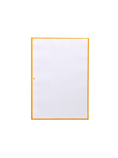 Recambio a4 antartik 80 hojas 90g/m2 cuadro 5 mm 4 taladros 1 banda marco color mostaza