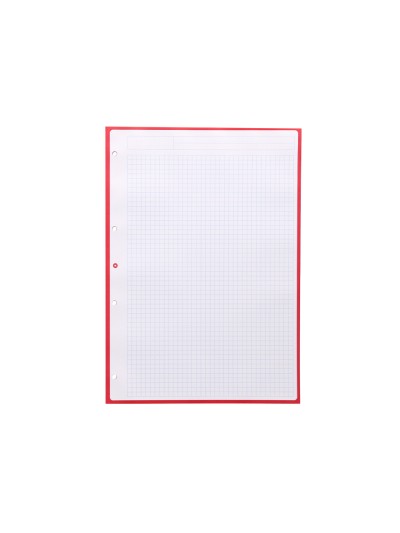 Recambio a4 antartik 80 hojas 90g/m2 cuadro 5 mm 4 taladros 1 banda marco color frambuesa